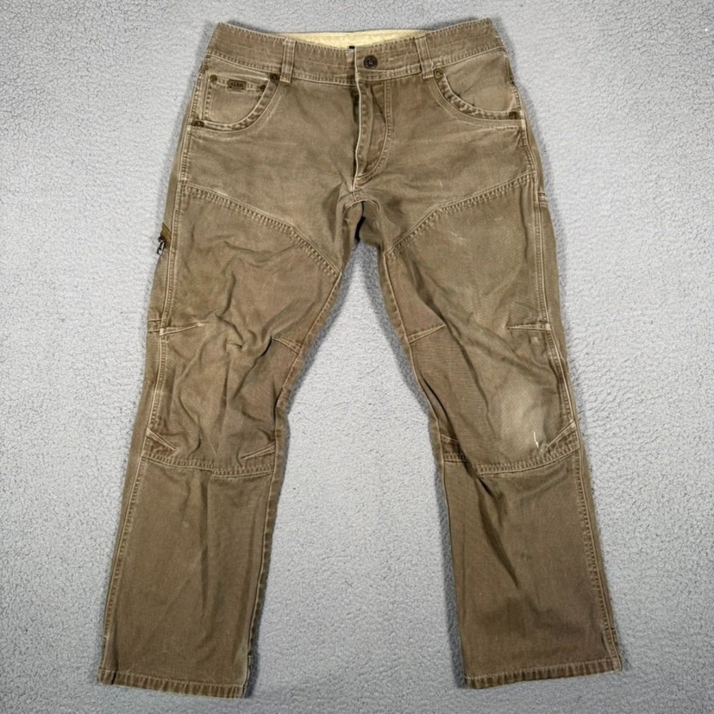 Kuhl Pants Mens 31x27 Brown The Law Outdoor 5 Pocket Gorpcore Casual Preppy Logo